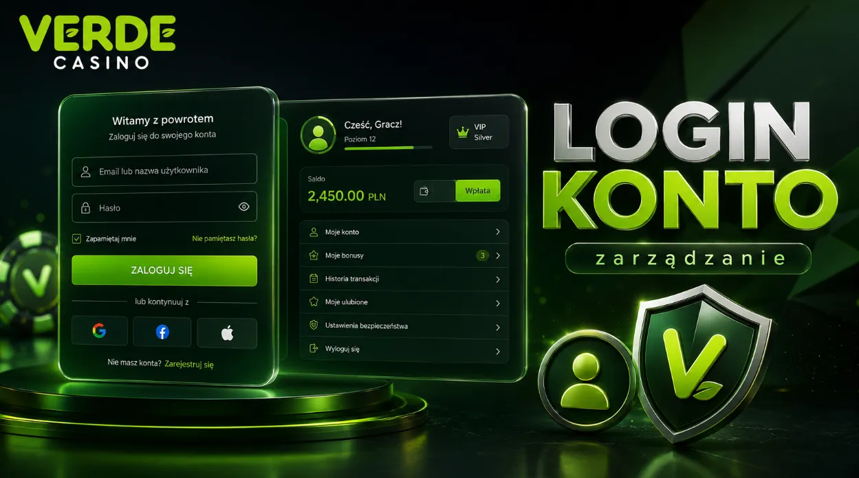 Verde Casino login i zarządzanie kontem gracza